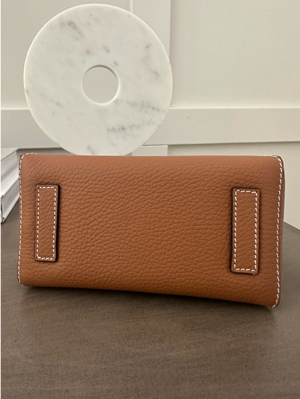 Strathberry Tan Nano Mosaic Leather Top-Handle Bag - Picture 6 of 10